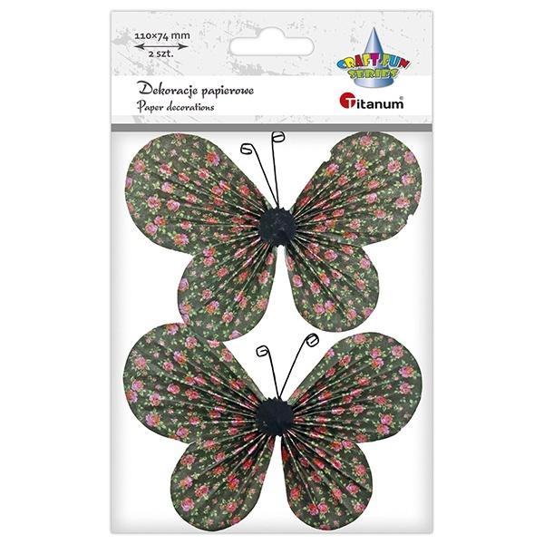 Samoprzylepne papierowe motyle 110x74mm 2szt