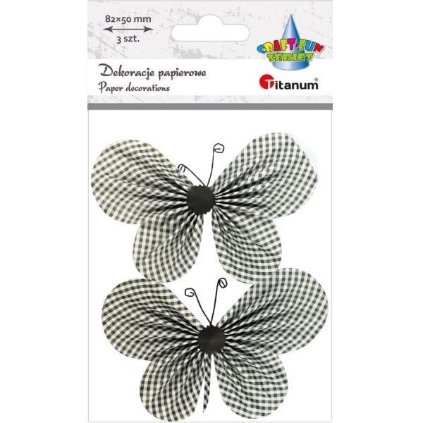 Samoprzylepne papierowe motyle 110x74mm 2szt