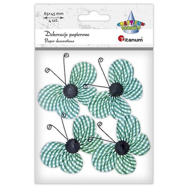 Samoprzylepne papierowe motyle 65x45mm 4szt