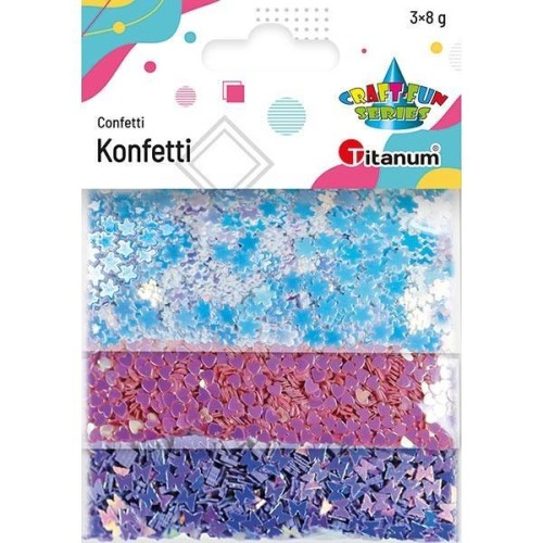 Konfetti kwiaty wiśni, serca, motyle 3x8g, Titanum