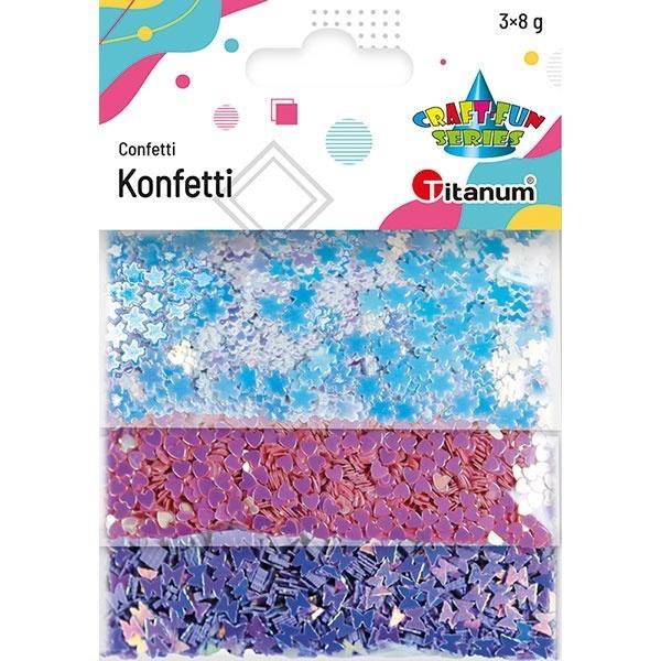 Konfetti kwiaty wiśni, serca, motyle 3x8g, Titanum