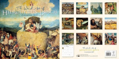 Kalendarz 2027 ścienny kwadrat Hieronymus Bosch