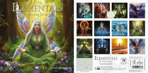 Kalendarz 2027 ścienny mini Elementals Anne Stokes