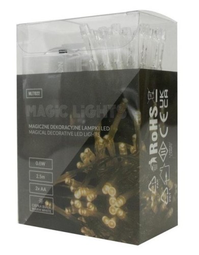 Magiczne dekoracyjne lampki LED 2700K 2,5m 2AA