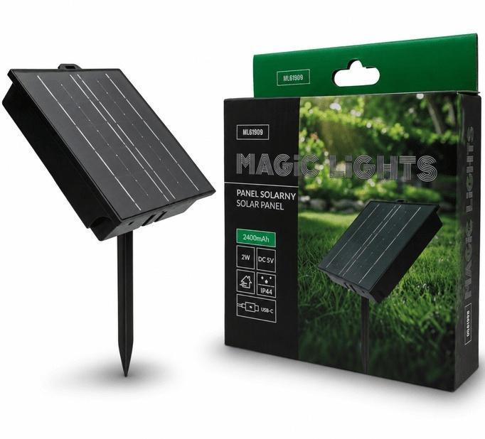 Magiczne lampki panel solarny 2400mAh 5V/2W USB