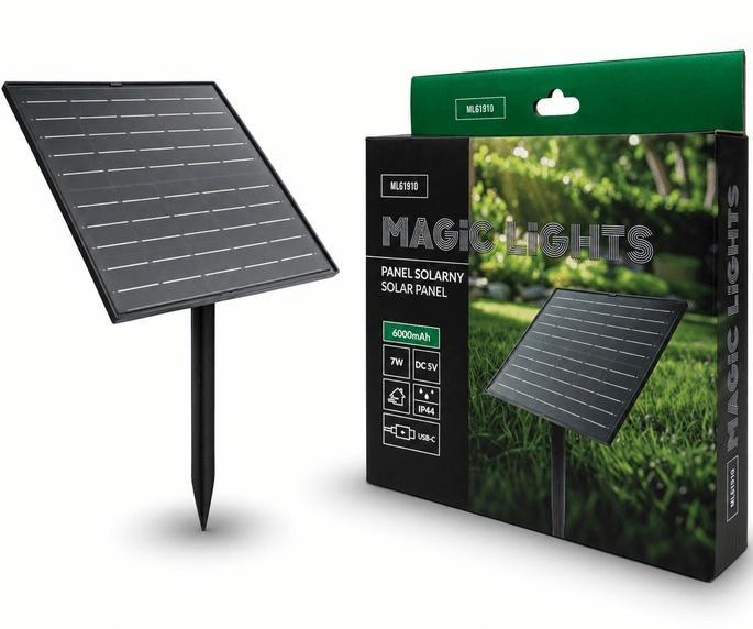 Magiczne lampki panel solarny 6000mAh 5V/7W USB