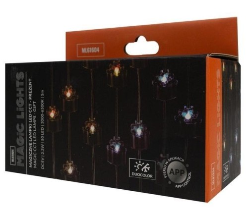 Magiczne lampki 50 led CCT Prezent 5m 5V USB-C