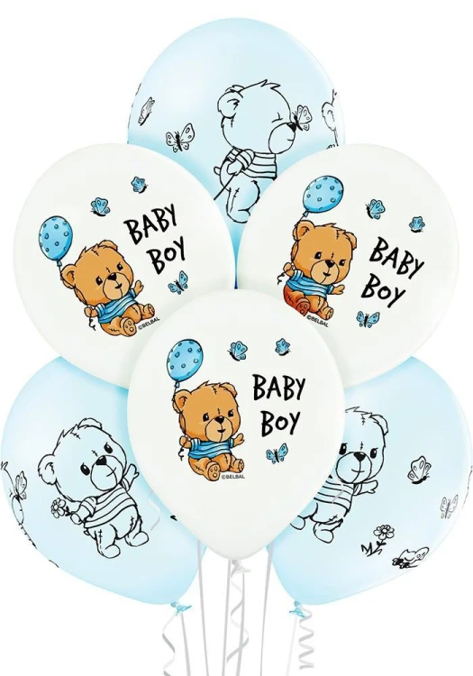 Balony dla chłopca 30cm 6szt