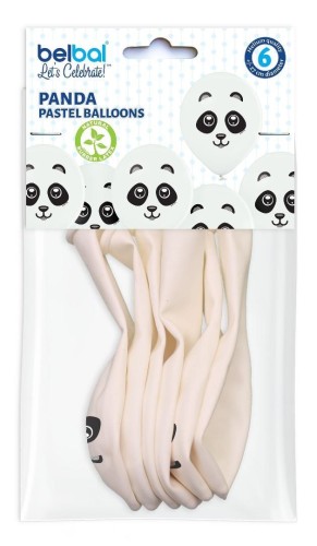 Balony panda 30cm 6szt