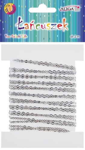 Łańcuszek w kolorze srebrnym 2,5mmx2m, Aliga