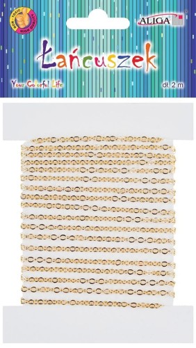 Łańcuszek w kolorze złotym 2,5mmx2m, Aliga