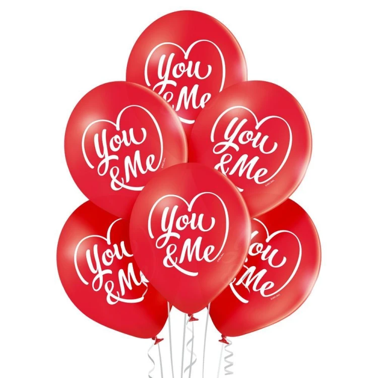 Balony You & Me 30cm 6szt