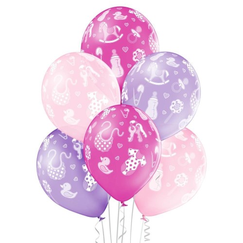 Balony dla dziewczynki 30cm 6szt