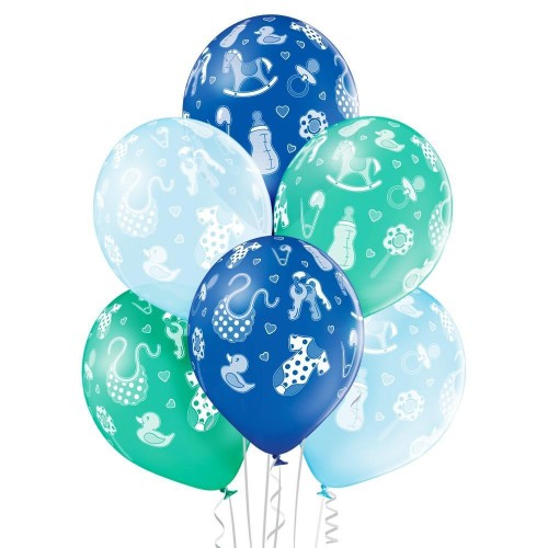 Balony dla chłopca 30cm 6szt