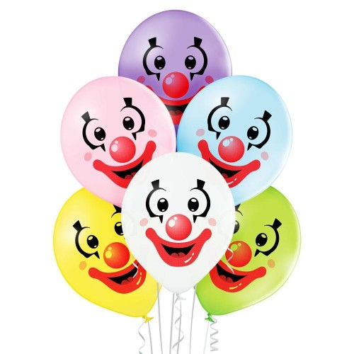 Balony klaun 30cm 6szt