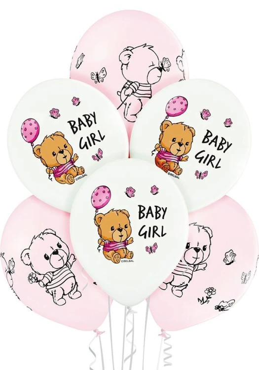 Balony dla dziewczynki 30cm 6szt
