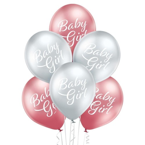 Balony glossy dziewczynka 30cm 6szt