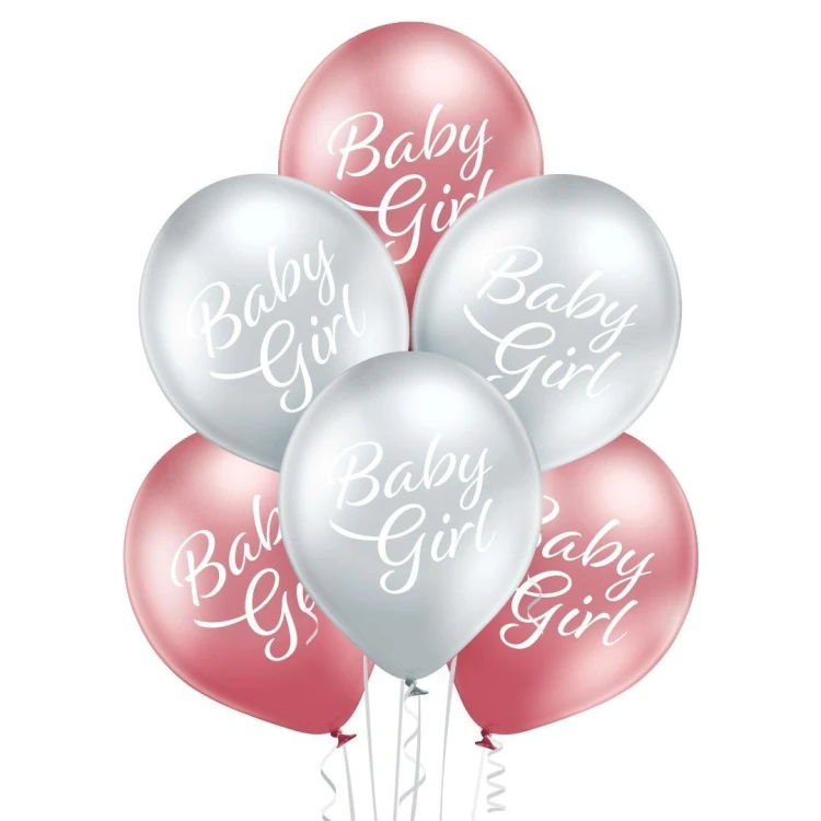 Balony glossy dziewczynka 30cm 6szt