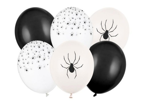 Balony Pająki 30cm 6szt
