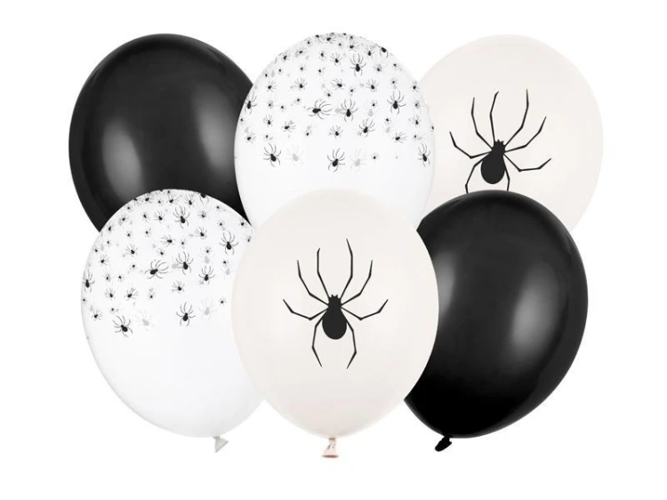 Balony Pająki 30cm 6szt