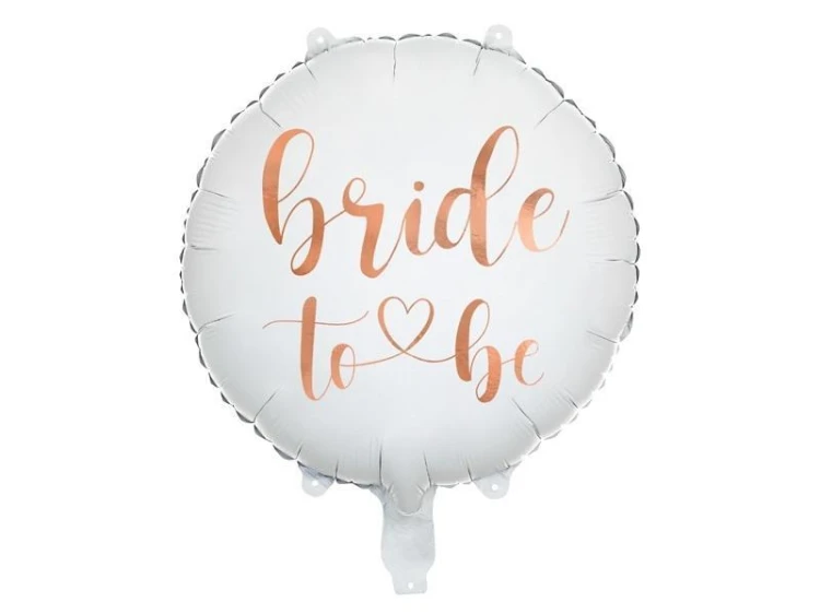 Balon foliowy Bride to be biały 45cm