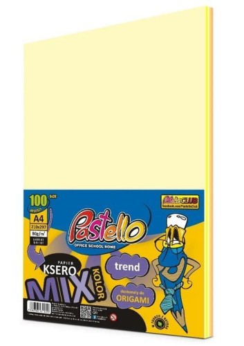 Papier ksero A4 80g 5 kolorów żółtych 100 arkuszy