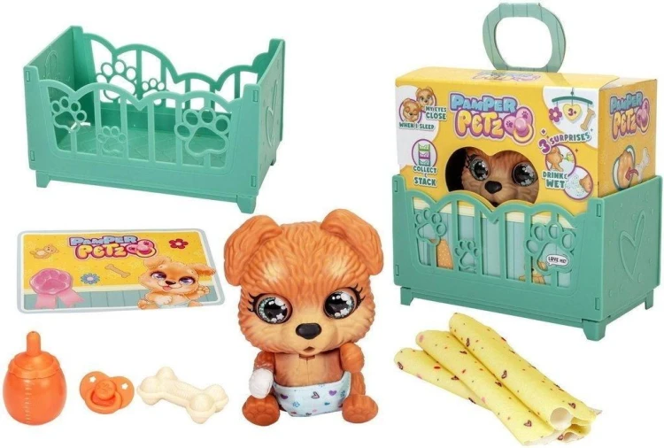 Pamper Petz Szczeniaczek z łóżeczkiem, Simba
