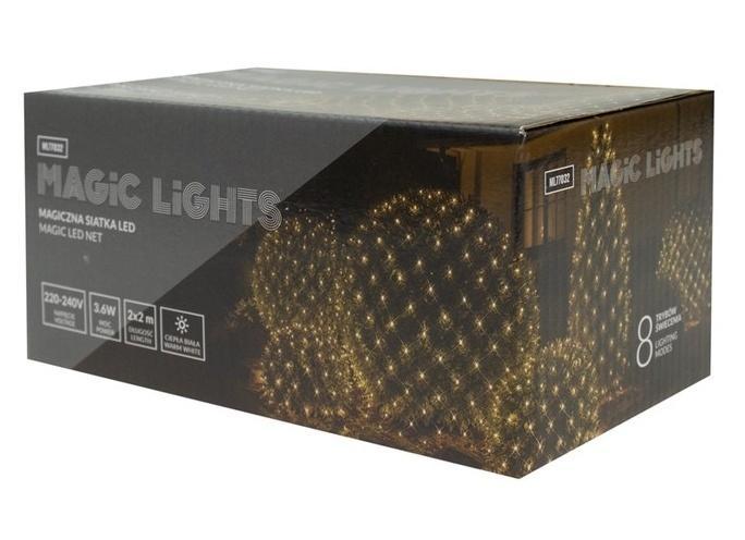 Magiczna siatka 160 led 8 tryb IP44 2700K 2x2m 31V