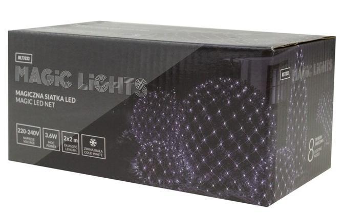 Magiczna siatka 160 led 8 tryb IP44 8000K 2x2m 31V