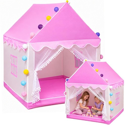 Namiot domek z lampkami LED, Leantoys