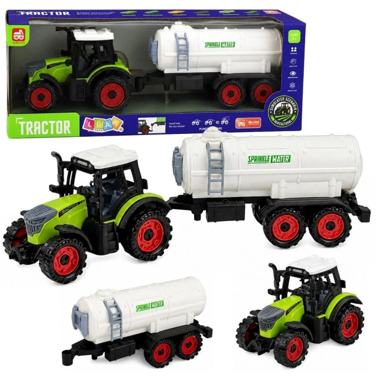 Traktor z cysterną napęd frykcyjny 34cm, Leantoys