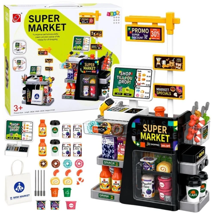 Supermarket, kasa skaner, dystrybutor 65el