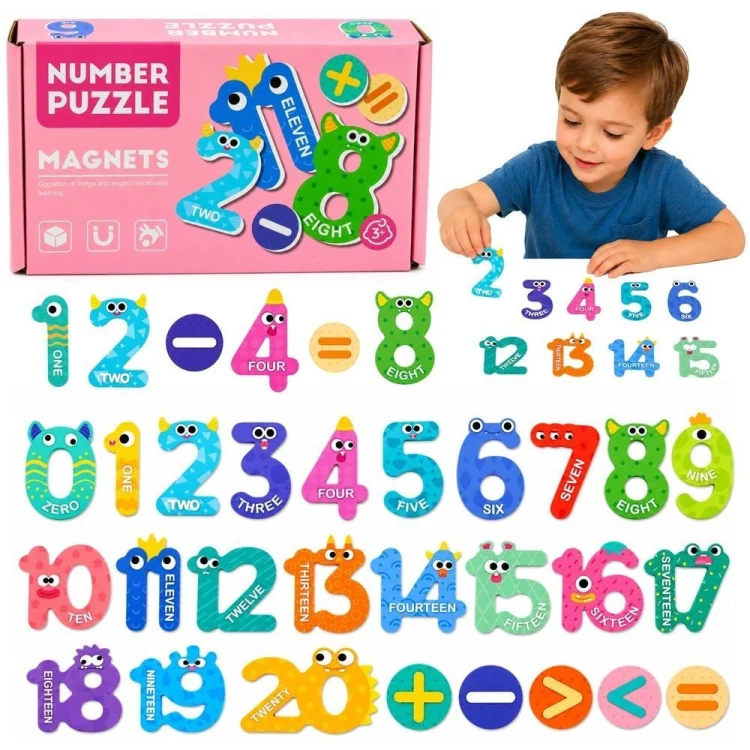 Puzzle magnetyczne edukacyjne Działania i liczby