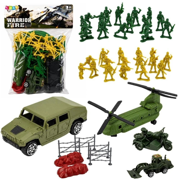 Żołnierzyki z figurkami 58el, Leantoys
