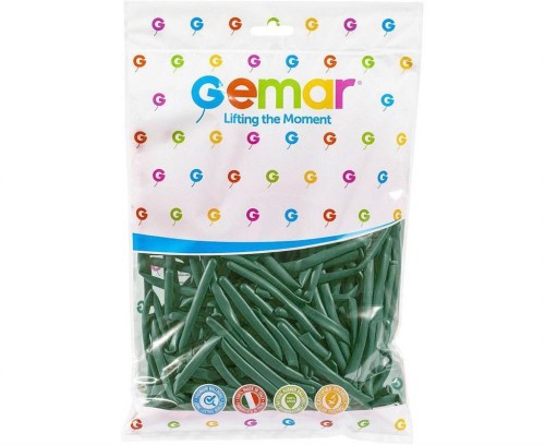 Balony Gemar rurki włoskie Emerald green 100szt