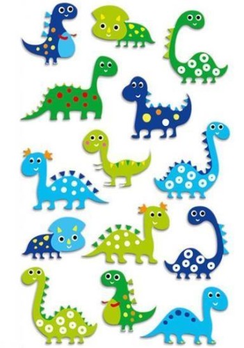 Naklejki 3D wypukłe Dinozaury w łatki