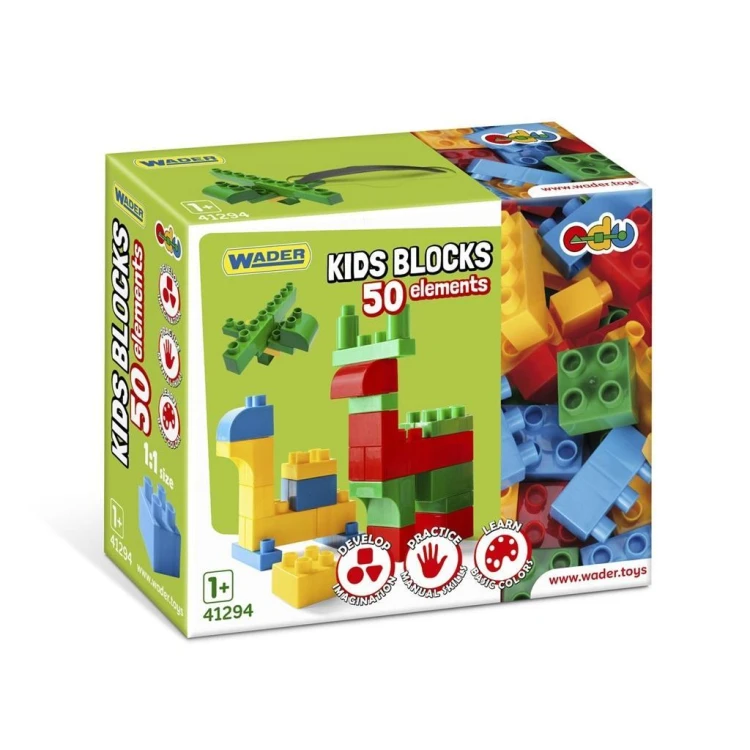 Klocki Kids Blocks 50 elementów, WADER