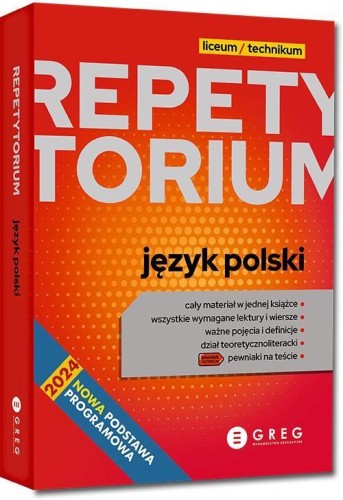 Repetytorium LO - j. polski - 2025, praca zbiorowa