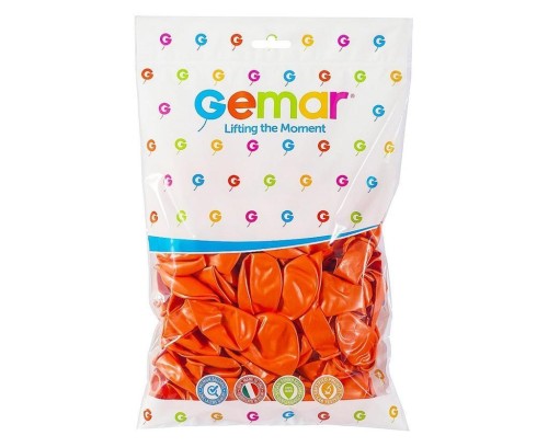Balony Gemar metal pomarańczowe 100szt