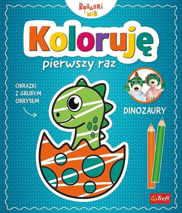 Koloruję pierwszy raz. Dinozary TREFL