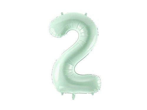 Balon foliowy cyfra 2 72cm zielony