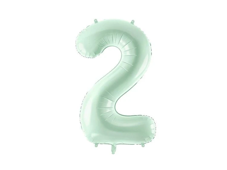 Balon foliowy cyfra 2 72cm zielony