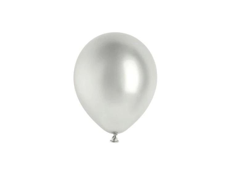 Balony Glossy srebrny 12cm 50szt