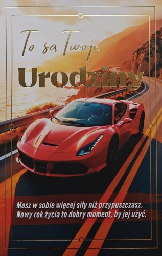 Karnet urodziny z wymiennymi cyframi JCX-238
