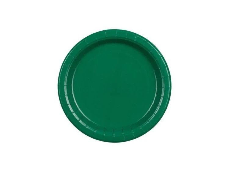 Talerzyki papierowe ciemny zielony 18cm 6szt