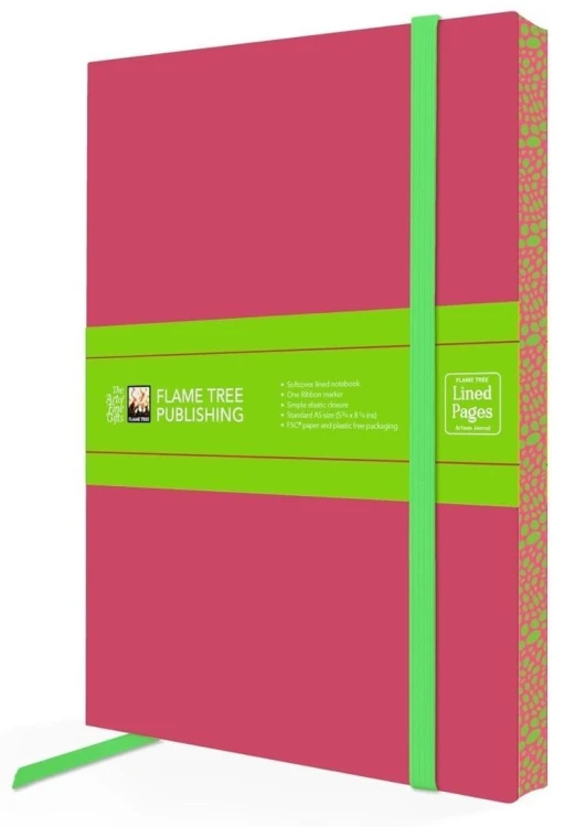 Notatnik A5 linia BR Lipstick Pink & Lime Green