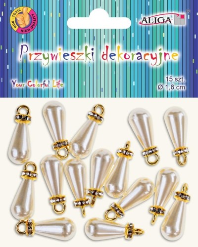 Przywieszki dekoracyjne 1,6cm 15szt, Aliga