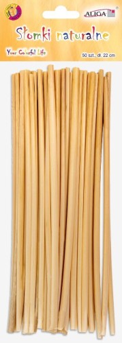 Słomki naturalne 22cm 50szt, Aliga