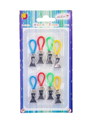 Wieszaki z klipsem 8szt, Aliga