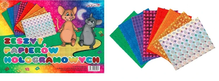Zeszyt papierów hologramowych B5, Aliga
